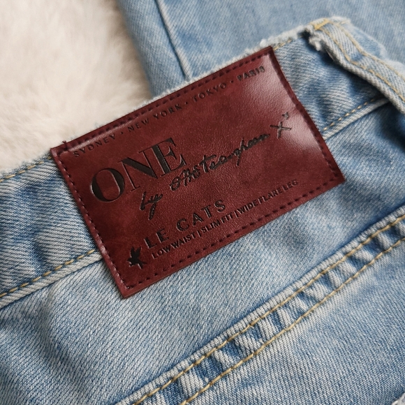 One Teaspoon x Free People Y2K Le Cats Blue Bone Low Rise Flare Denim Je… - Picture 11 of 16